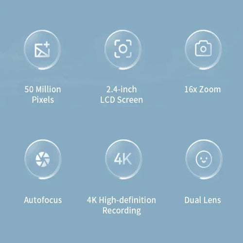 50Mp 4K Digital Camera Hd Selfie Travel Camera