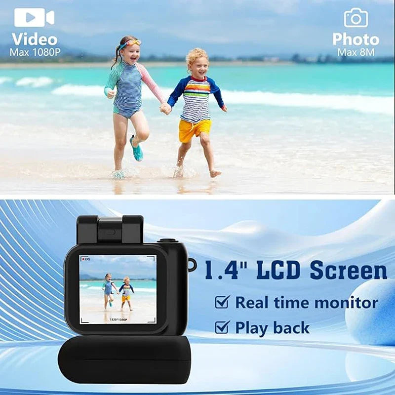 Mini Camera with Flash Lamp Black